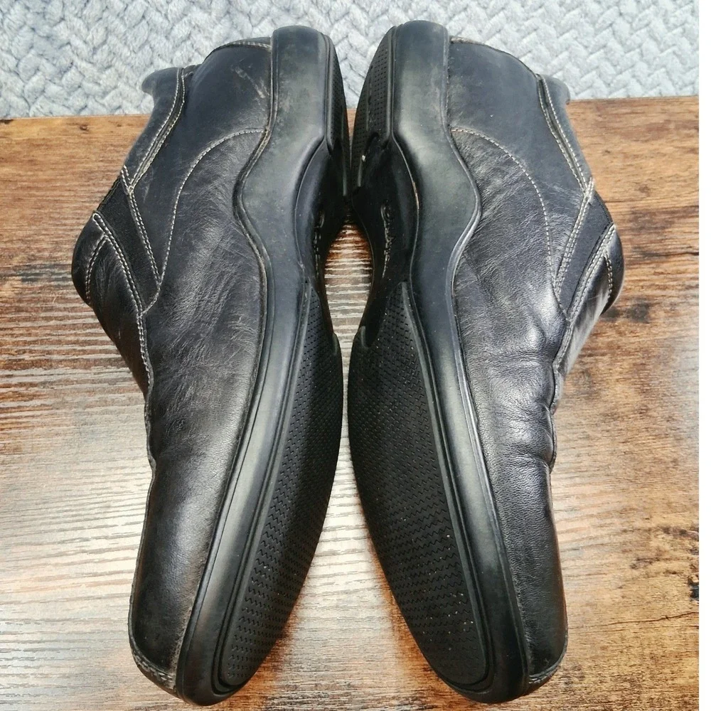 Cole Haan Mens Black Leather Nike Air Slip On Loafers C07352 Size 11M